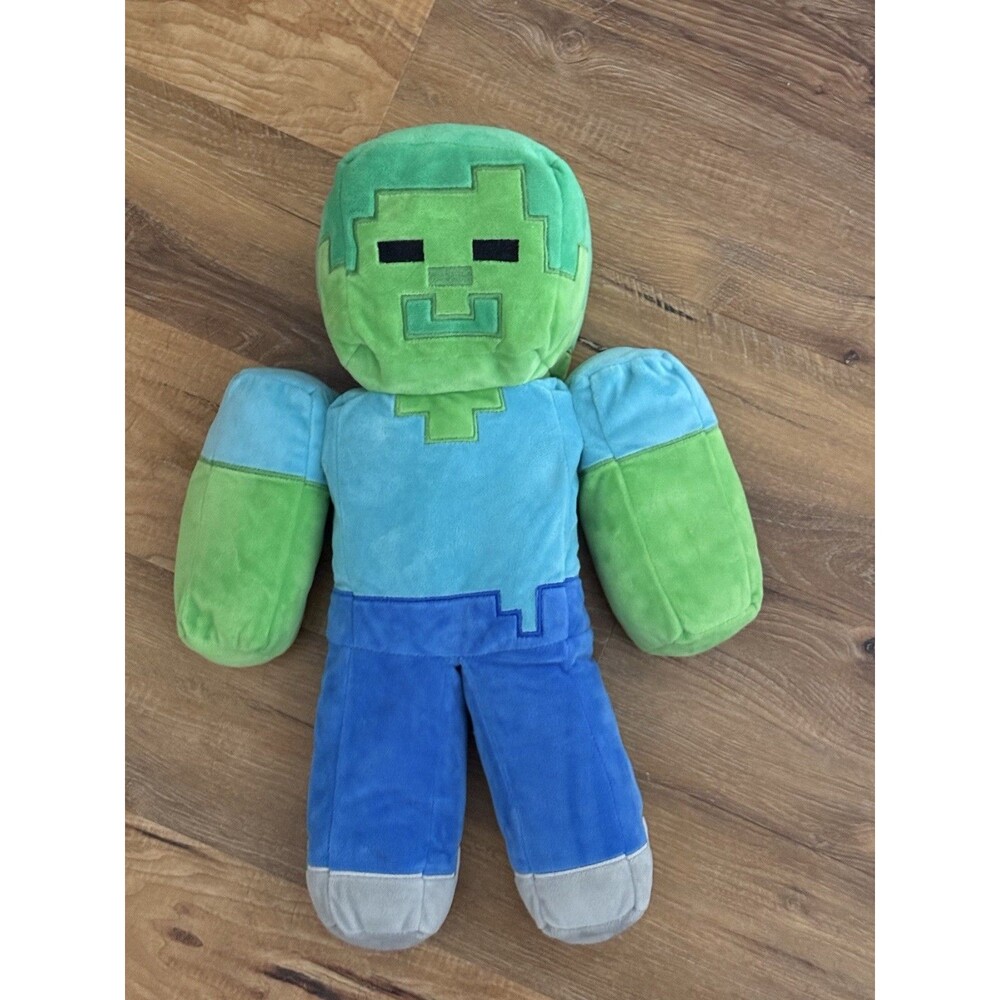Mojang Minecraft Zombie‎ Plush Stuffed Toy 18" Pillow Buddy Room Decor